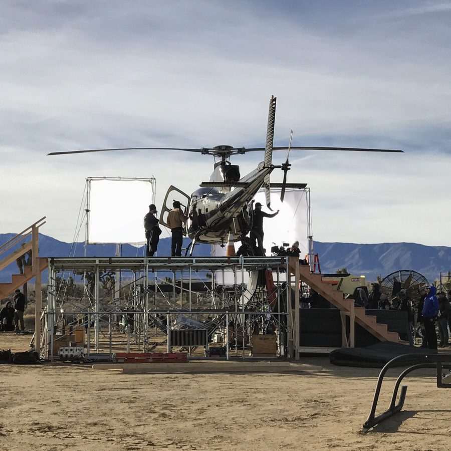 Helicopter platform rig on location